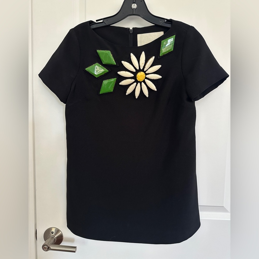 SOLD KARTA Stunning Jewel Embellished
Black Top Size Small
